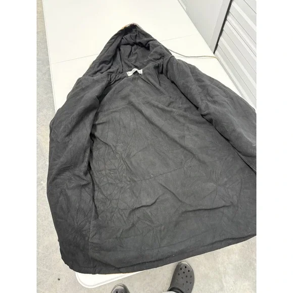 Funky Threads Hooded Patchwork Jacket Symbol Peace Sign Tribal Boho Festival XL - Picture 4 of 5